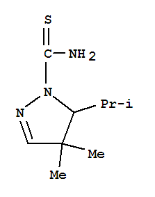 (9Ci)-4,5-二氫-4,4-二甲基-5-(1-甲基乙基)-1H-吡唑-1-硫代甲酰胺結(jié)構(gòu)式_372086-98-1結(jié)構(gòu)式