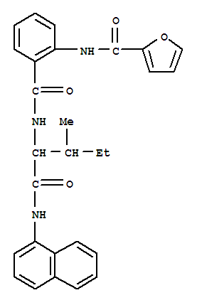 (9ci)-n-[2-[[[2-甲基-1-[(1-萘氨基)羰基]丁基]氨基]羰基]苯基]-2-呋喃羧酰胺結(jié)構(gòu)式_374562-72-8結(jié)構(gòu)式