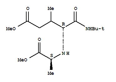 Pentanoic acid, 5-[(1,1-dimethylethyl)amino]-4-[[(1s)-2-methoxy-1-methyl-2-oxoethyl]amino]-3-methyl-5-oxo-, methyl ester, (4r)-(9ci) Structure,374936-67-1Structure