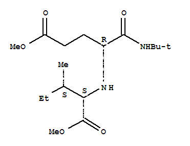 (5r)-(9ci)-6-[(1,1-二甲基乙基)氨基]-5-[[(1s)-1-(甲氧基羰基)-2-甲基丙基]氨基]-6-氧代-己酸甲酯結(jié)構(gòu)式_374936-70-6結(jié)構(gòu)式