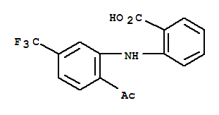 Benzoic acid,2-[[2-acetyl-5-(trifluoromethyl)phenyl ]amino]- Structure,37885-08-8Structure