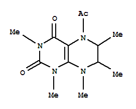 2,4(1H,3h)-pteridinedione,5-acetyl-5,6,7,8-tetrahydro-1,3,6,7,8-pentamethyl- Structure,37921-30-5Structure