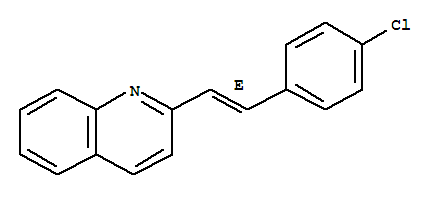 (E)-2-(4-氯苯乙烯)喹啉結構式_38101-91-6結構式