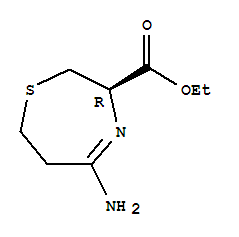 Ethyl (3r)-5-amino-2,3,6,7-tetrahydro-1,4-thiazepine-3-carboxylate Structure,384330-29-4Structure