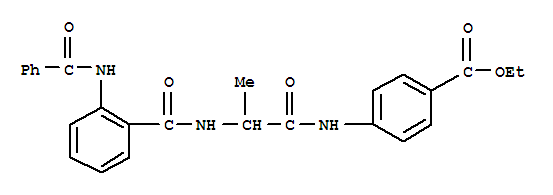 Benzoic acid,4-[[2-[[2-(benzoylamino)benzoyl ]amino]-1-oxopropyl ]amino]-,ethyl ester (9ci) Structure,384344-83-6Structure