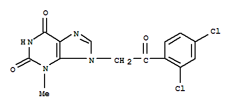 9-[2-(2,4-二氯苯基)-2-氧代乙基]-3,9-二氫-3-甲基-1H-嘌呤-2,6-二酮結(jié)構(gòu)式_384848-05-9結(jié)構(gòu)式