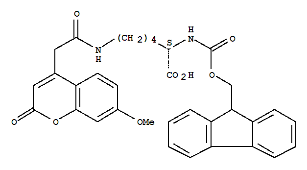 Fmoc-Lys(Mca)-Oh結(jié)構(gòu)式_386213-32-7結(jié)構(gòu)式