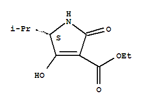 (5S)-(9Ci)-2,5-二氫-4-羥基-5-(1-甲基乙基)-2-氧代-1H-吡咯-3-羧酸乙酯結(jié)構(gòu)式_386758-76-5結(jié)構(gòu)式