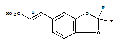 (2E)-3-(2,2-difluoro-1,3-benzodioxol-5-yl)propenoicacid Structure,387350-55-2Structure