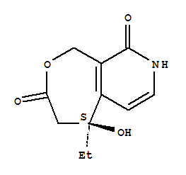 (5S)-5-乙基-5-羥基-1,4,5,8-四氫氧雜卓并[3,4-c]吡啶-3,9-二酮結(jié)構(gòu)式_387862-46-6結(jié)構(gòu)式