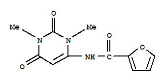 N-(1,2,3,6-四氫-1,3-二甲基-2,6-二氧代-4-2-呋喃羧酰胺結(jié)構(gòu)式_389066-05-1結(jié)構(gòu)式