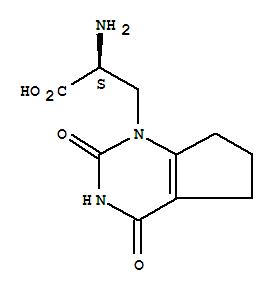 (S)-alpha-氨基-2,3,4,5,6,7-六氫-2,4-二氧代-1H-環(huán)戊并嘧啶-1-丙酸結(jié)構(gòu)式_389888-02-2結(jié)構(gòu)式