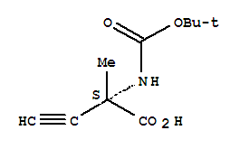 (2S)-2-(叔-丁氧羰基氨基)-2-甲基-丁-3-炔酸結(jié)構(gòu)式_391678-36-7結(jié)構(gòu)式