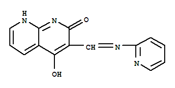 1,8-Naphthyridin-2(1h)-one,4-hydroxy-3-[(2-pyridinylimino)methyl ]-(9ci) Structure,392314-04-4Structure