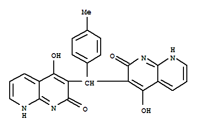 1,8-Naphthyridin-2(1h)-one,3,3-[(4-methylphenyl)methylene]bis[4-hydroxy-(9ci) Structure,393127-84-9Structure