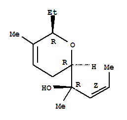 (2R,3z)-2-[(2r,6r)-6-ethyl-5-methyl-3,6-dihydro-2h-pyran-2-yl]-3-penten-2-ol Structure,393530-62-6Structure