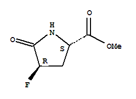 (4R)-(9Ci)-4-氟-5-氧代-l-脯氨酸甲酯結(jié)構(gòu)式_393810-25-8結(jié)構(gòu)式