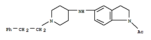 1-Acetyl-n-[1-(2-phenylethyl)piperidin-4-yl ]-indolin-5-amine Structure,394653-85-1Structure