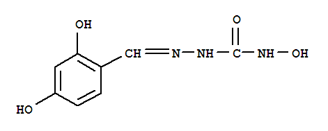 Hydrazinecarboxamide,2-[(2,4-dihydroxyphenyl)methylene]-n-hydroxy-(9ci) Structure,395639-32-4Structure