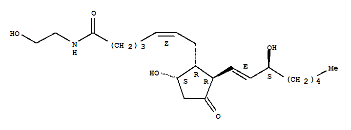 (5Z,8xi,13e)-9,15-dihydroxy-n-(2-hydroxyethyl)-11-oxoprosta-5,13-dien-1-amide Structure,398138-28-8Structure