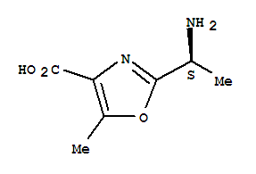 (9ci)-2-[(1s)-1-氨基乙基]-5-甲基-4-噁唑羧酸結(jié)構(gòu)式_404935-22-4結(jié)構(gòu)式