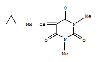 2,4,6(1H,3h,5h)-pyrimidinetrione, 5-[(cyclopropylamino)methylene]-1,3-dimethyl-(9ci) Structure,405893-61-0Structure