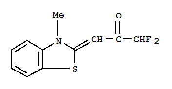 2-Propanone,1,1-difluoro-3-(3-methyl-2(3h)-benzothiazolylidene)-(9ci) Structure,41131-04-8Structure