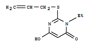 4(3H)-pyrimidinone,3-ethyl-6-hydroxy-2-(2-propenylthio)-(9ci) Structure,415714-54-4Structure