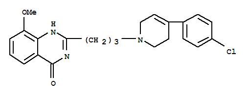 (9ci)-2-[3-[4-(4-氯苯基)-3,6-二氫-1(2H)-吡啶]丙基]-8-甲氧基-4(1H)-喹唑啉酮結(jié)構(gòu)式_437996-36-6結(jié)構(gòu)式