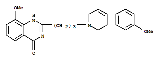 (9ci)-2-[3-[3,6-二氫-4-(4-甲氧基苯基)-1(2H)-吡啶]丙基]-8-甲氧基-4(1H)-喹唑啉酮結(jié)構(gòu)式_437996-38-8結(jié)構(gòu)式