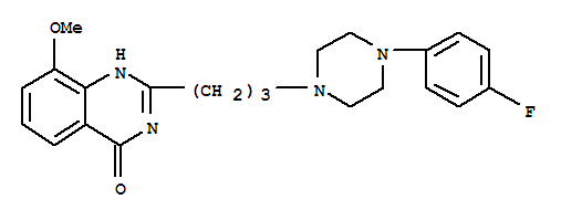 (9ci)-2-[3-[4-(4-氟苯基)-1-哌嗪]丙基]-8-甲氧基-4(1H)-喹唑啉酮結(jié)構(gòu)式_437996-53-7結(jié)構(gòu)式