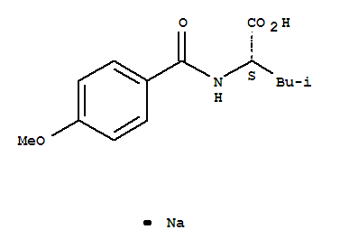 N-(4-methoxybenzoyl)-l-leucine monosodium salt Structure,438581-55-6Structure