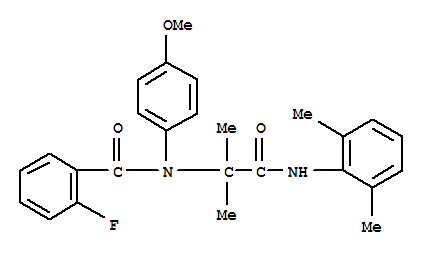 (9ci)-n-[2-[(2,6-二甲基苯基)氨基]-1,1-二甲基-2-氧代乙基]-2-氟-n-(4-甲氧基苯基)-苯甲酰胺結(jié)構(gòu)式_443904-21-0結(jié)構(gòu)式