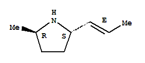 Pyrrolidine, 2-methyl-5-(1e)-1-propenyl-, (2r,5s)-rel- (9ci) Structure,445398-96-9Structure