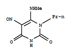 2,4(1H,3h)-pyrimidinedione, 6-(methylamino)-5-nitroso-1-propyl-(9ci) Structure,445481-74-3Structure