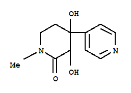 2-Piperidinone, 3,4-dihydroxy-1-methyl-4-(4-pyridinyl)-(9ci) Structure,446027-96-9Structure