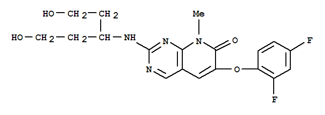 6-(2,4-Difluorophenoxy)-2-[(1,5-Dihydroxy-3-Pentanyl)Amino]-8-Methylpyrido[2,3-d]Pyrimidin-7(8H)-One Structure,449811-01-2Structure