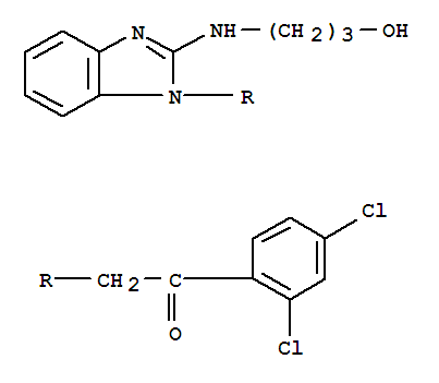 Ethanone, 1-(2,4-dichlorophenyl)-2-[2-[(3-hydroxypropyl)amino]-1h-benzimidazol-1-yl]- Structure,450356-69-1Structure