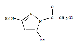 1H-pyrazol-3-amine, 1-(chloroacetyl)-5-methyl- (9ci) Structure,453576-50-6Structure