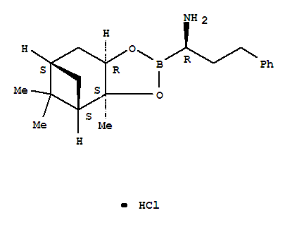 (aR,3aS,4S,6S,7aR)-六氫-3a,8,8-三甲基-alpha-(2-苯基乙基)-4,6-甲橋-1,3,2-苯并二氧硼烷-2-甲胺鹽酸鹽 (1:1)結(jié)構(gòu)式_476334-33-5結(jié)構(gòu)式