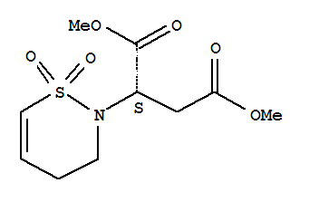 (2S)-2-(3,4-二氫-1,1-二氧代-2H-1,2-噻嗪-2-基)-丁二酸二甲酯結(jié)構(gòu)式_515130-21-9結(jié)構(gòu)式