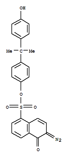 6-Diazo-5,6-dihydro-5-oxo-1-naphthalenesulfonic acid 4-[1-(4-hydroxyphenyl)-1-methylethyl]phenylester Structure,53155-39-8Structure