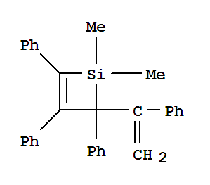 1,1-Dimethyl-2,3,4-triphenyl-4-(1-phenylethenyl)-silacyclobut-2-ene Structure,53262-31-0Structure