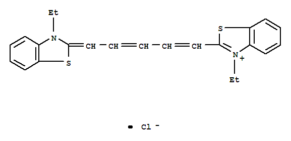 3-乙基-2-[5-(3-乙基-2(3H)-苯并噻唑亞基)-1,3-戊二烯-1-基]-苯并噻唑鎓氯化物(1:1)結(jié)構(gòu)式_54646-38-7結(jié)構(gòu)式