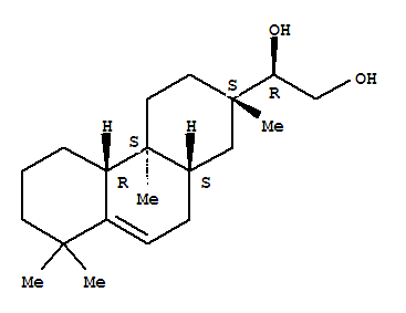 (R)-1-[(2s)-1,2,3,4,4a,4bα,5,6,7,8,10,10aα-do十氫-2,4aβ,8,8-四甲基菲-2-基]-1,2-乙烷二醇結(jié)構(gòu)式_55476-74-9結(jié)構(gòu)式