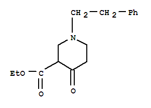 3-Piperidinecarboxylicacid, 4-oxo-1-(2-phenylethyl)-, ethyl ester Structure,56547-83-2Structure