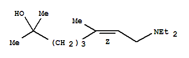 6-辛烯-2-醇,8-(二乙基氨基)-2,6-二甲基-,(6Z)-結(jié)構(gòu)式_57745-79-6結(jié)構(gòu)式