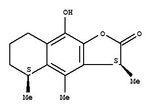 (3S)-5,6,7,8-四氫-9-羥基-3,4,5β-三甲基萘并[2,3-b]呋喃-2(3h)-酮結構式_58879-96-2結構式