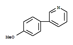 Pyridine, 3-(4-methoxyphenyl)- Structure,5958-02-1Structure