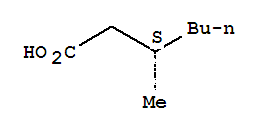 (S)-3-甲基庚酸結構式_59614-85-6結構式